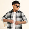 Artic Blue Regular Fit Check Shirt Checks Shirt Bushirt