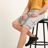 Pastel Grey Cargo Linen Shorts Men's Shorts Bushirt
