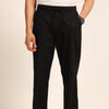 Black Relaxed Fit Linen Trouser Linen Trouser Bushirt