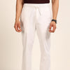 White Relaxed Fit Linen Trouser Linen Trouser Bushirt