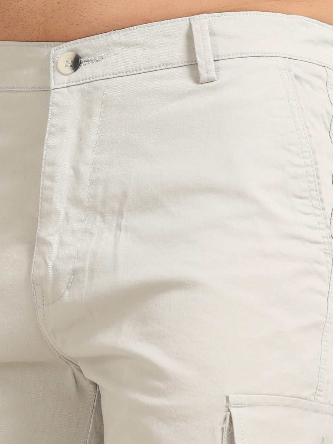 Pastel Grey Cargo Shorts
