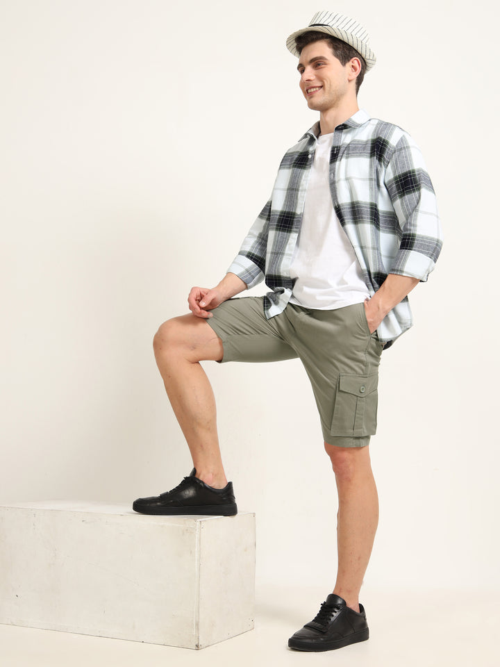 Ash Grey Cargo Shorts