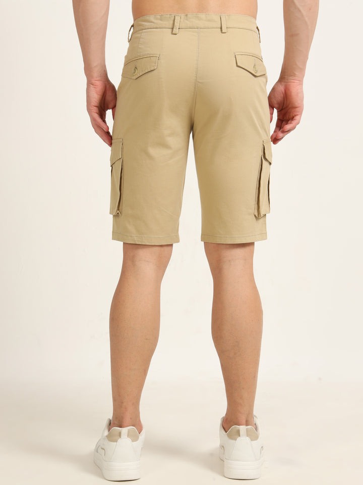 Beige Cargo Shorts