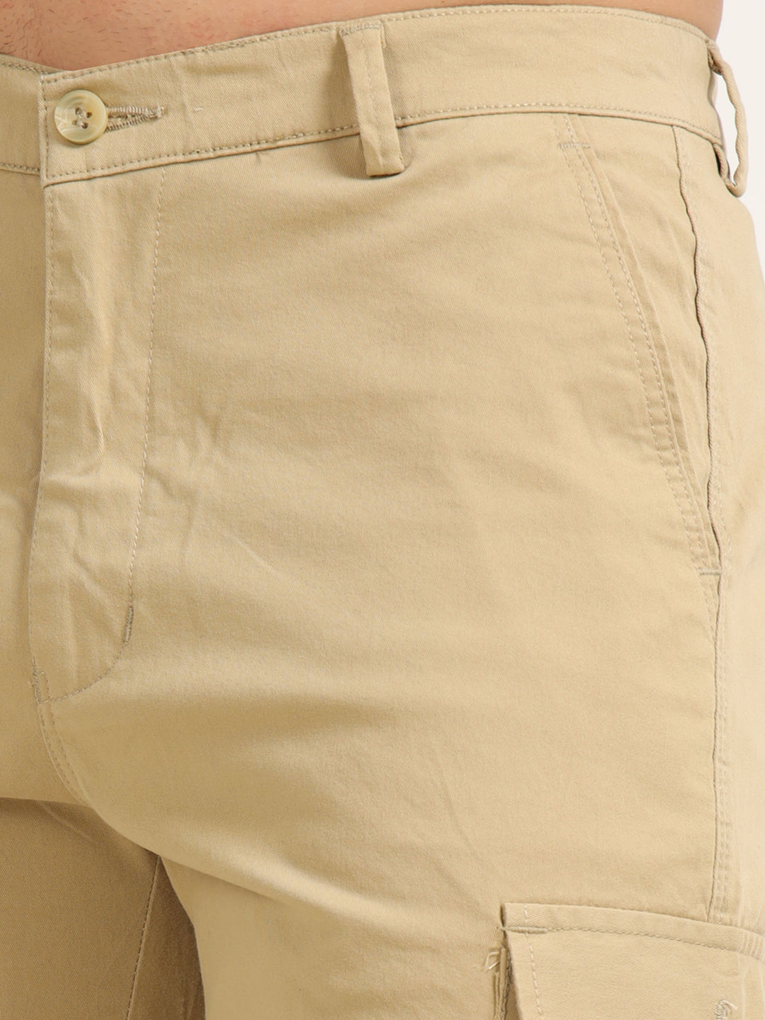 Beige Cargo Shorts