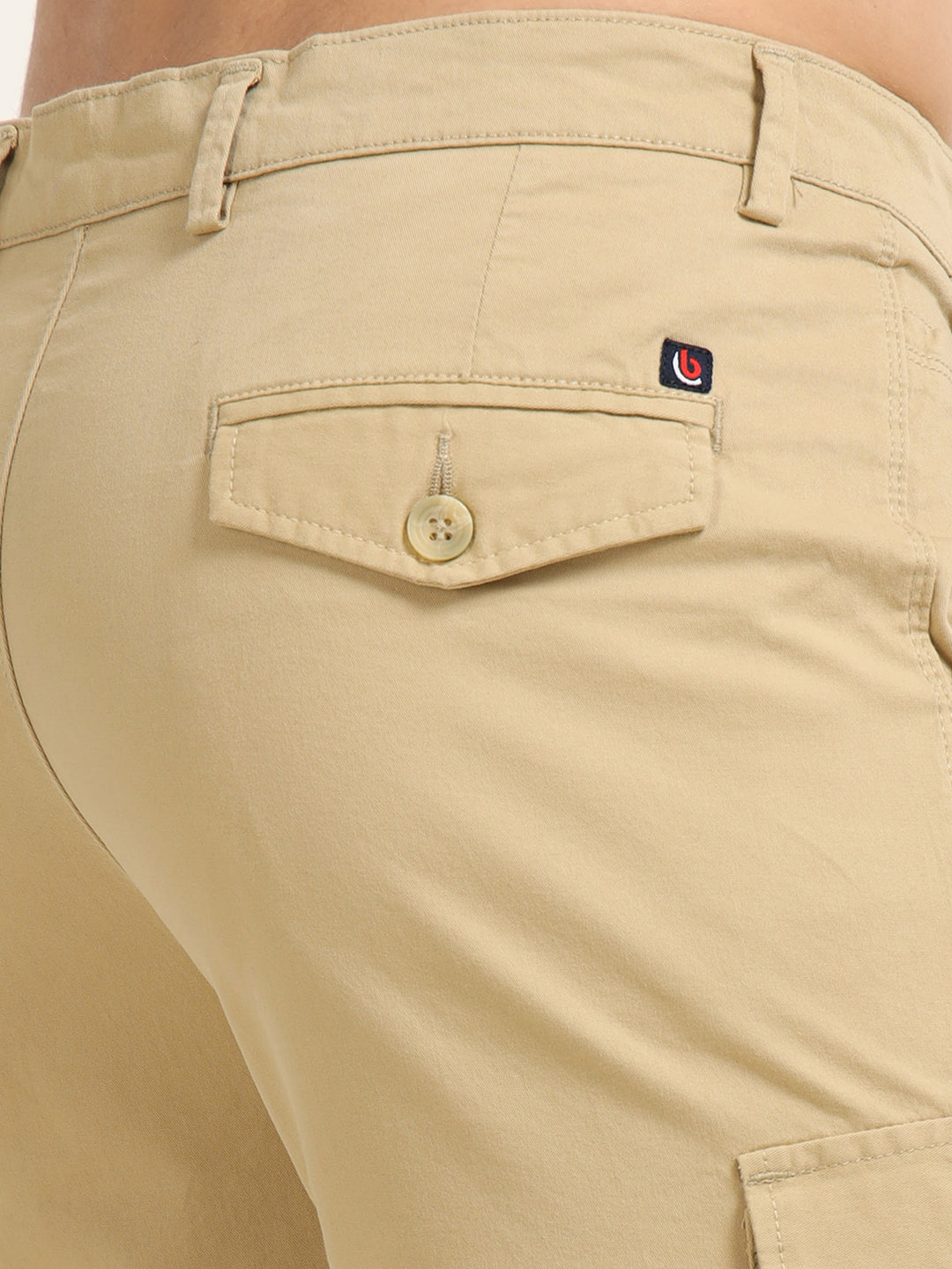 Beige Cargo Shorts