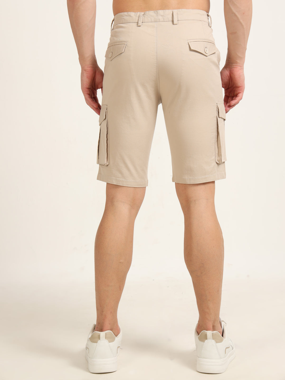 Cream Cargo Shorts