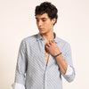 Light Blue Regular Fit Printed Shirt Printed Shirt Bushirt