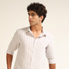 Maroon Regular Fit Stripe Shirt Stripes Shirt Bushirt