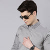 Warm Grey Button Down Solid Shirt Solid Shirt Bushirt   