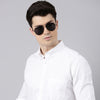 White Button Down Solid Shirt Solid Shirt Bushirt   