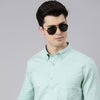Pale Turquoise Button Down Solid Shirt Solid Shirt Bushirt   