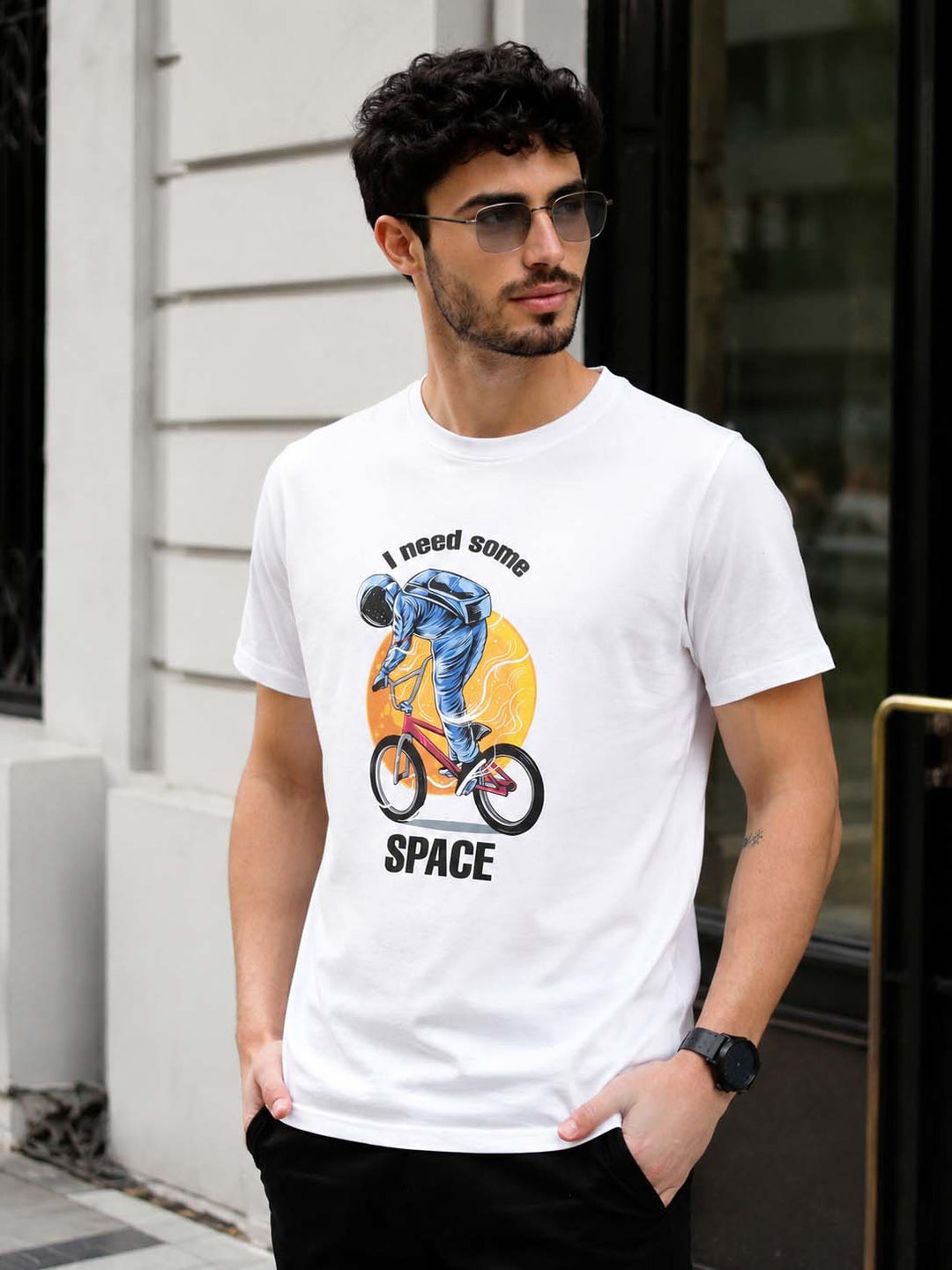 I Need Some Space White Classic Fit T-Shirt Graphic T-Shirts Bushirt