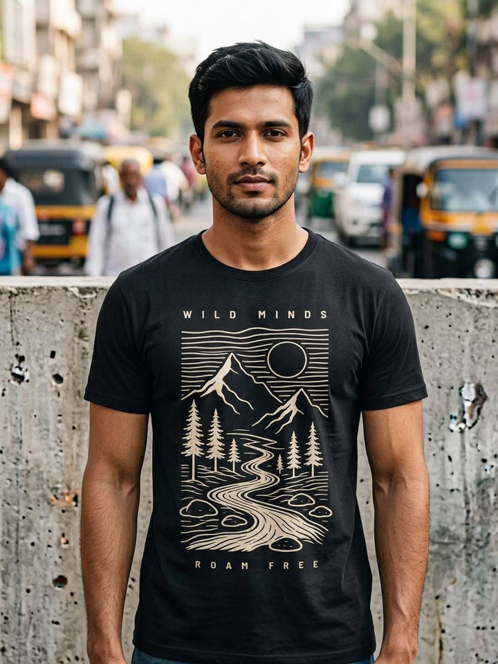 Wild Minds Black Classic Fit T-Shirt