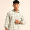 Ivory Regular Fit Check Shirt Checks Shirt Bushirt