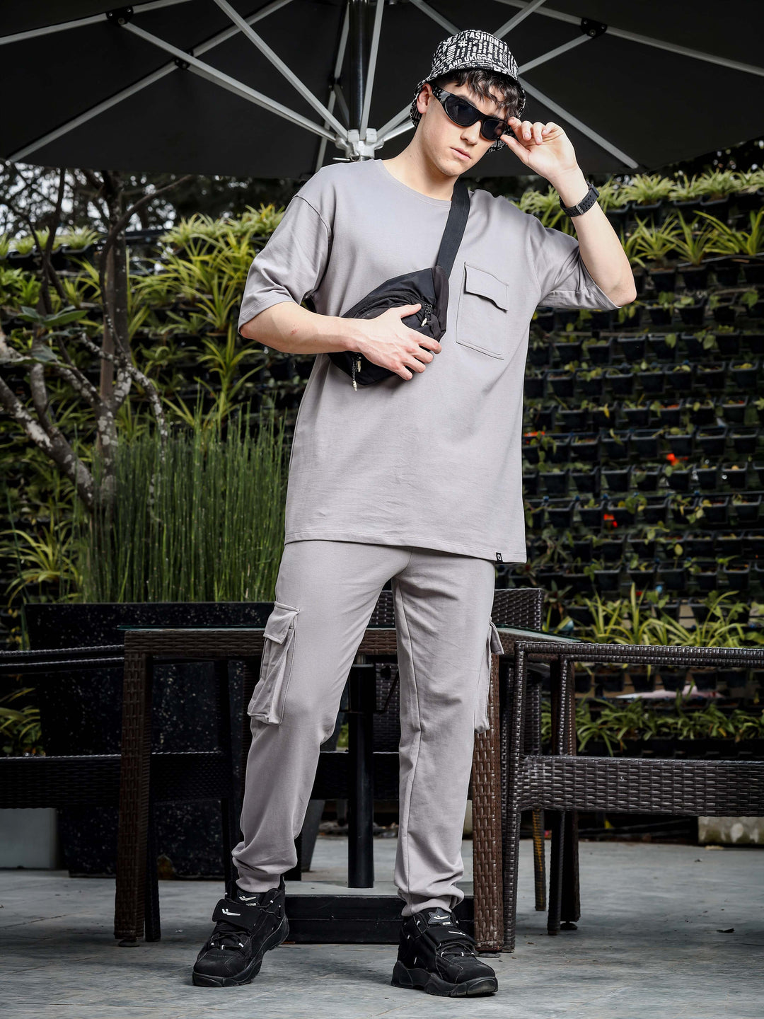 Light Grey Oversize Co-Ords Oversize Co-ords Bushirt