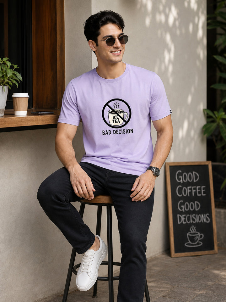 Bad Decision Lilac T-Shirt Graphic T-Shirts Bushirt