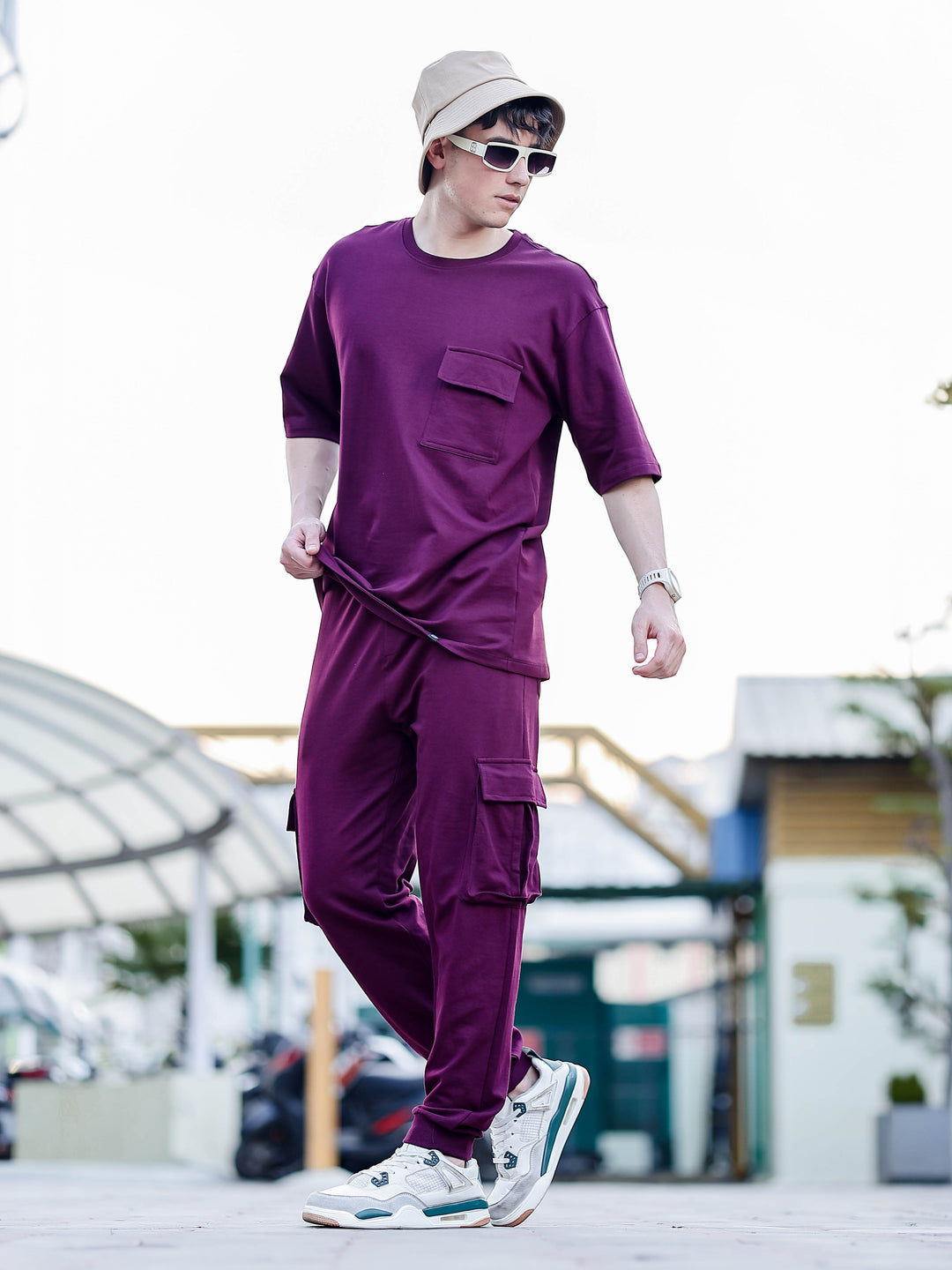 Maroon Oversize Co-Ords Oversize Co-ords Bushirt