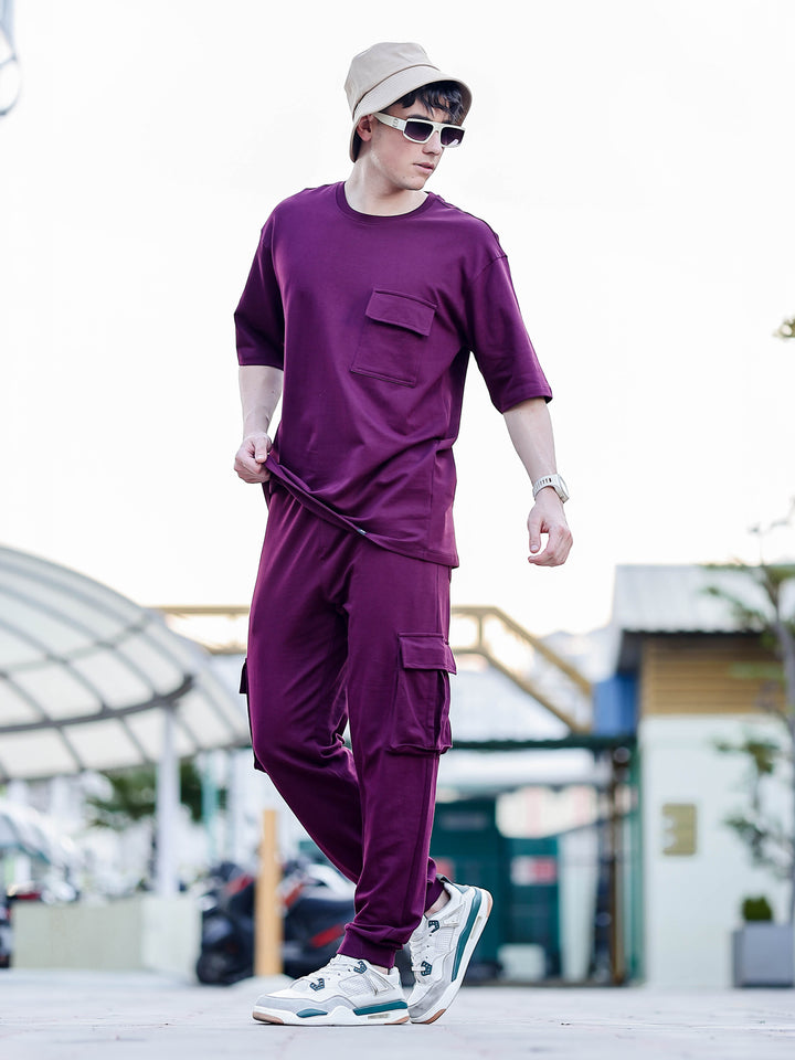 Maroon Oversize Co-Ords Oversize Co-ords Bushirt