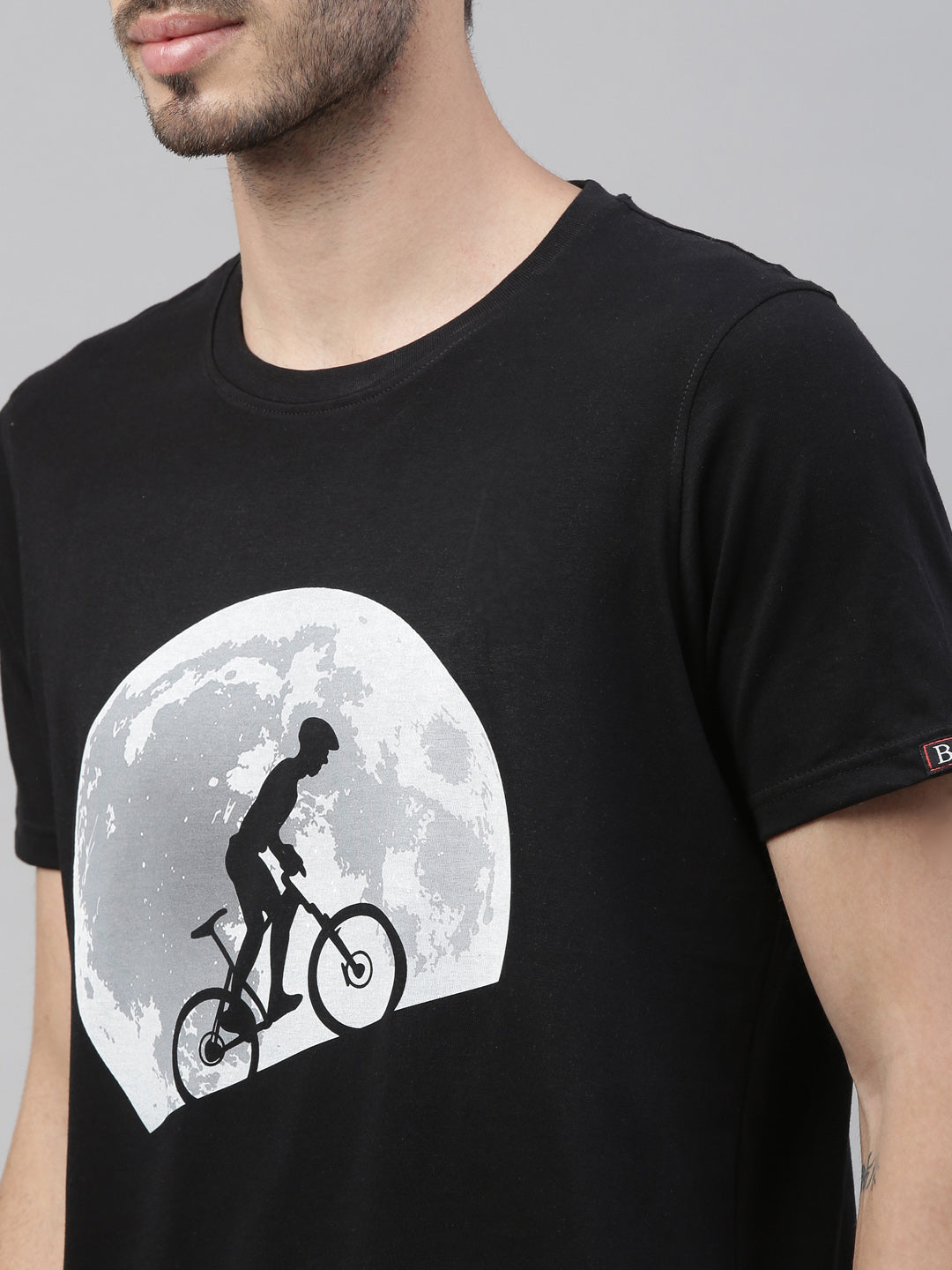 Cycling Through The Moon T-Shirt Graphic T-Shirts Bushirt   