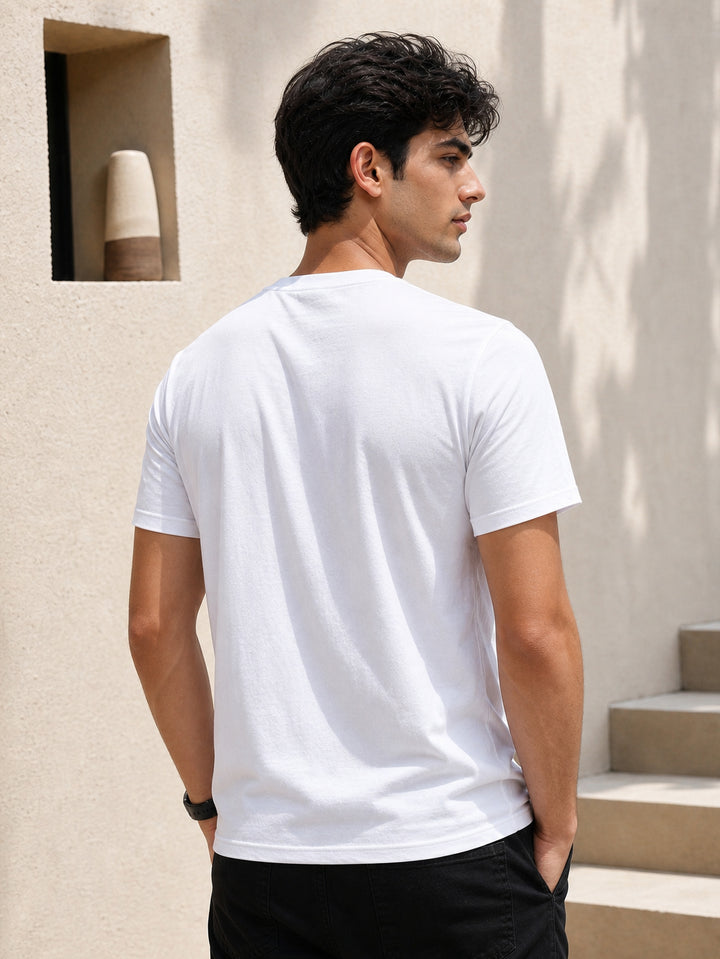 Everything is Fine White Classic Fit T-Shirt Graphic T-Shirts Bushirt