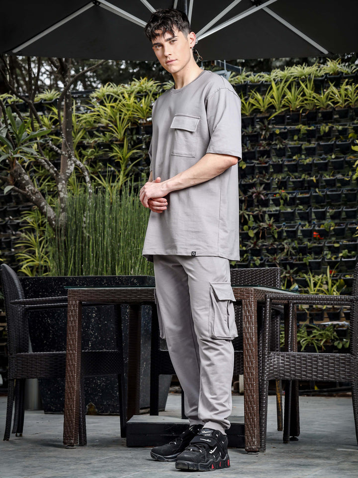 Light Grey Oversize Co-Ords Oversize Co-ords Bushirt