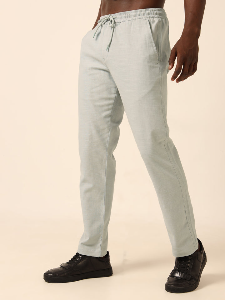 Pastel Grey Linen Trouser