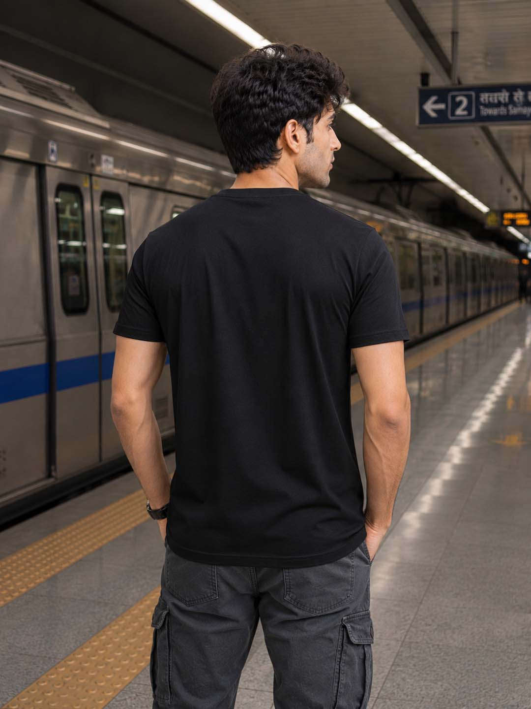 Power Of Om Black Classic Fit T-Shirt Graphic T-Shirts Bushirt