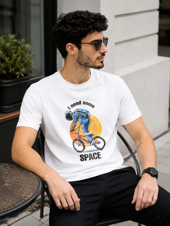 I Need Some Space White Classic Fit T-Shirt Graphic T-Shirts Bushirt