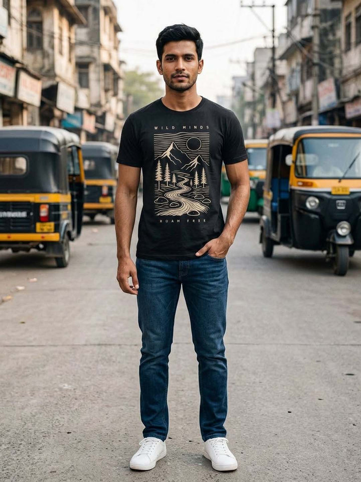 Wild Minds Black Classic Fit T-Shirt