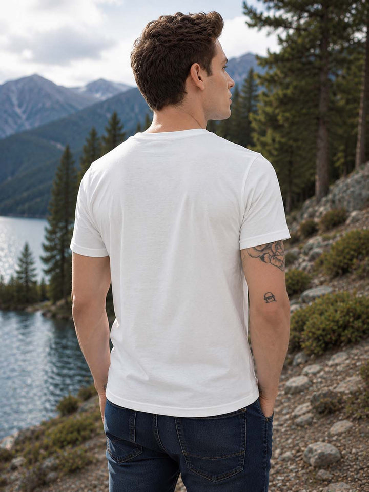 Explore White Classic Fit T-Shirt Graphic T-Shirts Bushirt
