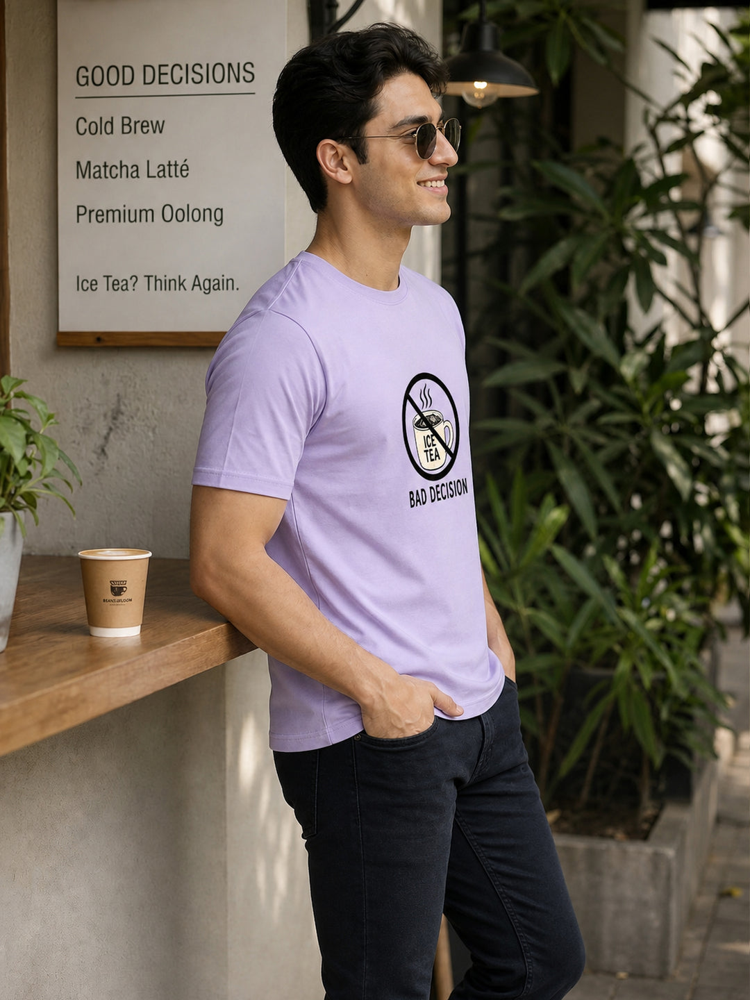 Bad Decision Lilac T-Shirt Graphic T-Shirts Bushirt