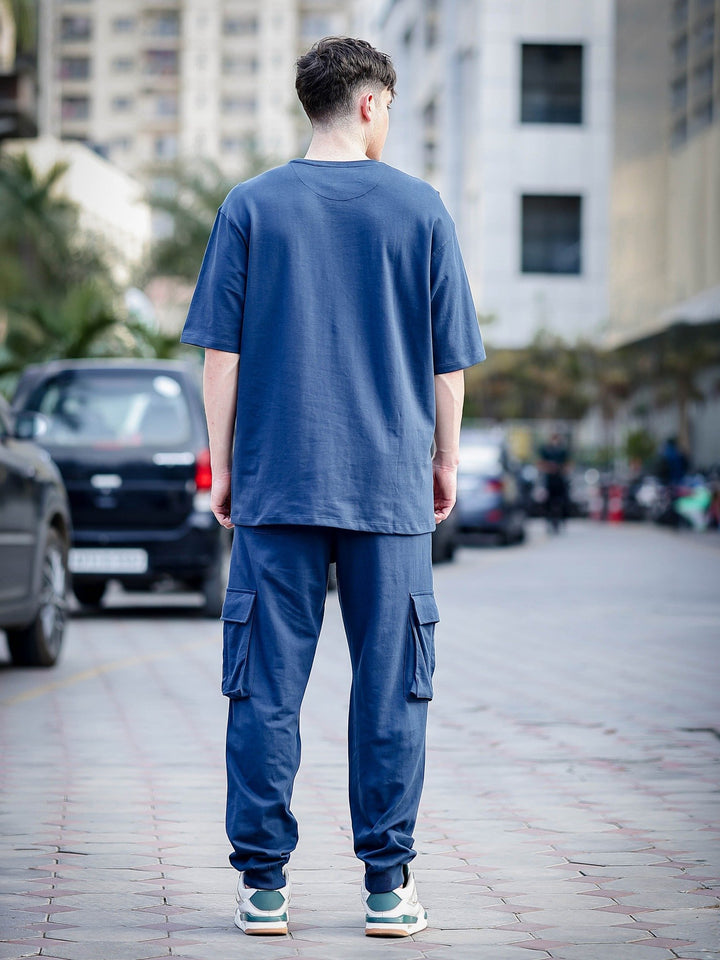 Navy Blue Oversize Co-Ords Oversize Co-ords Bushirt