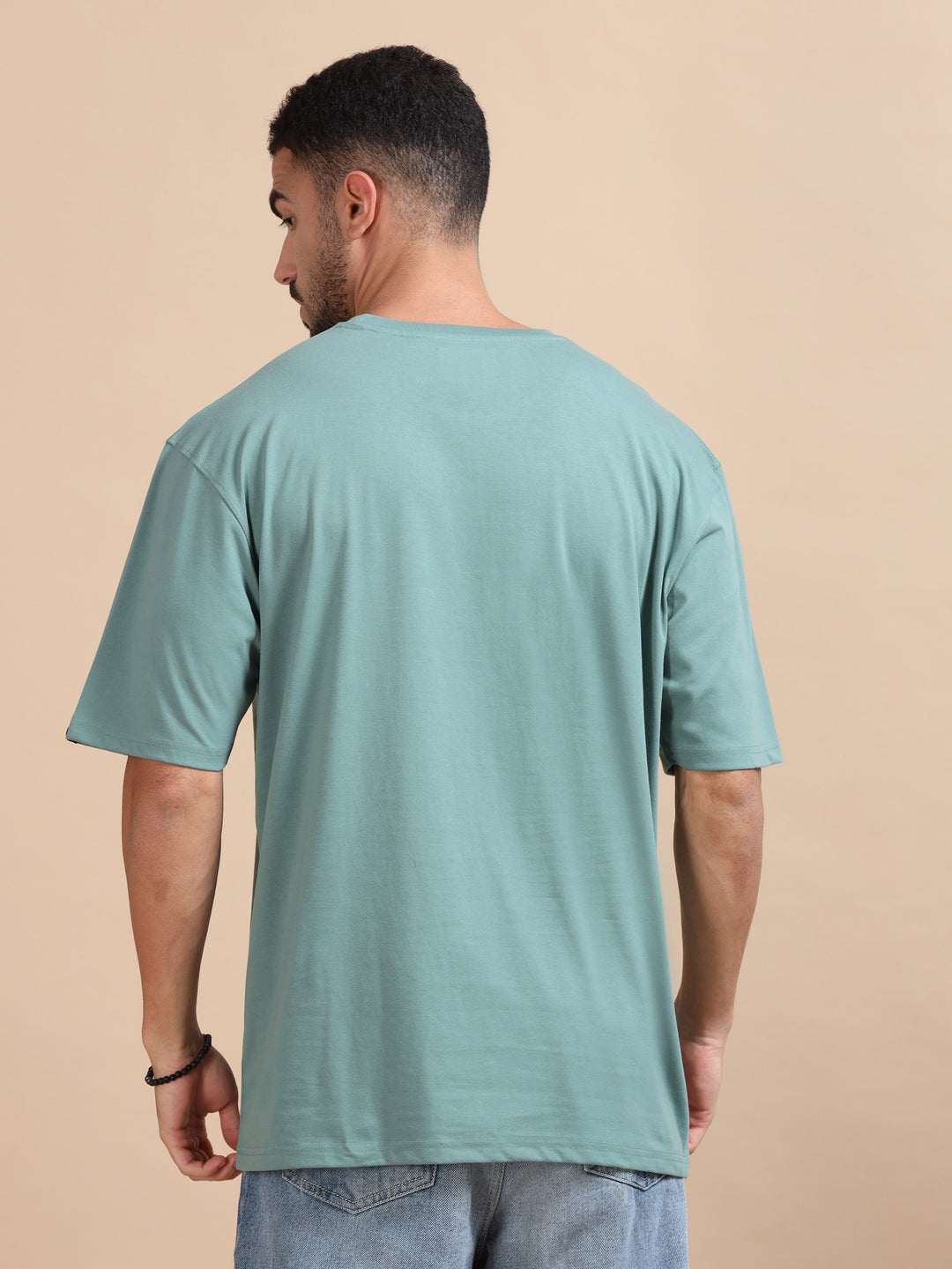 Emerald Oversize Solid T-Sirt Oversize T-Shirt Bushirt