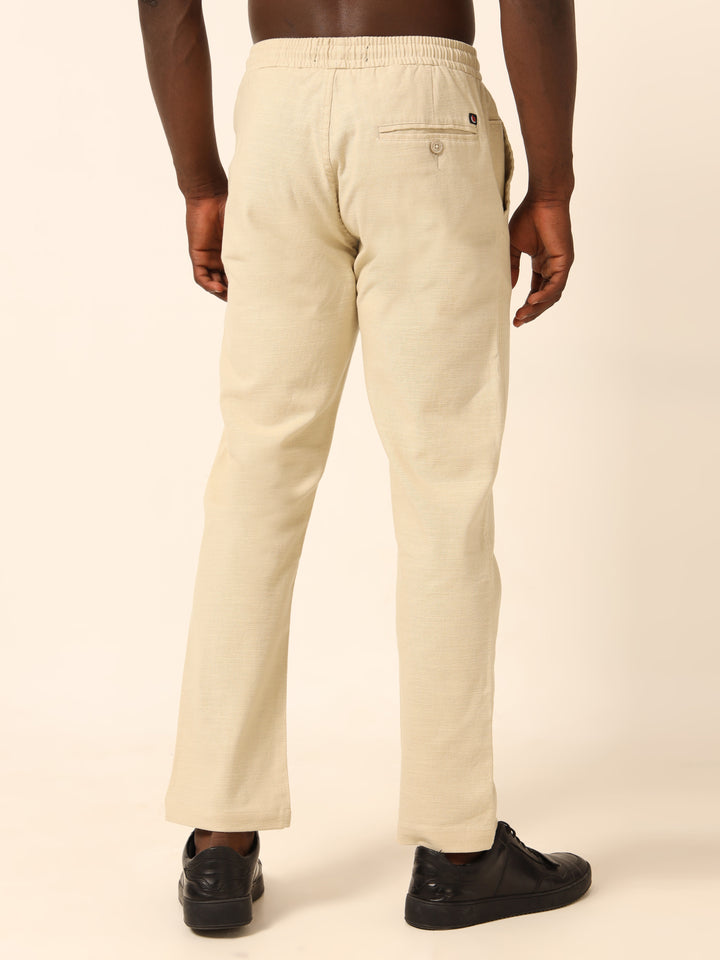 Beige Linen Trouser