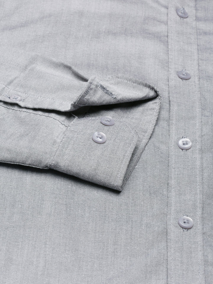 Warm Grey Button Down Solid Shirt Solid Shirt Bushirt   