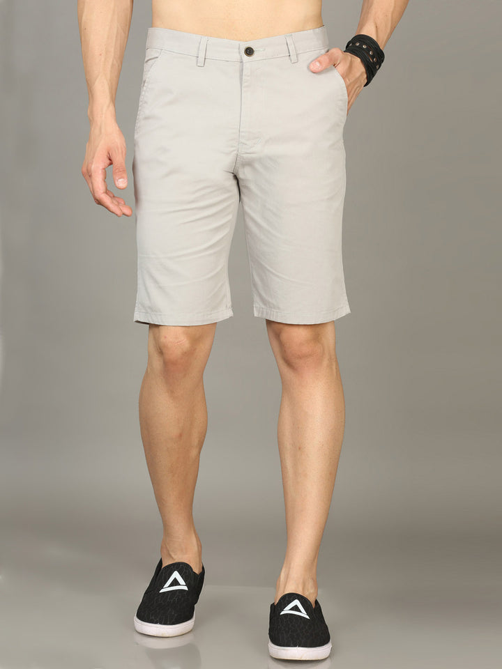 Classic Light Grey Chino Shorts Men's Shorts Bushirt   