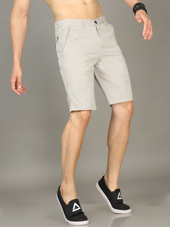 Classic Light Grey Chino Shorts Men's Shorts Bushirt   