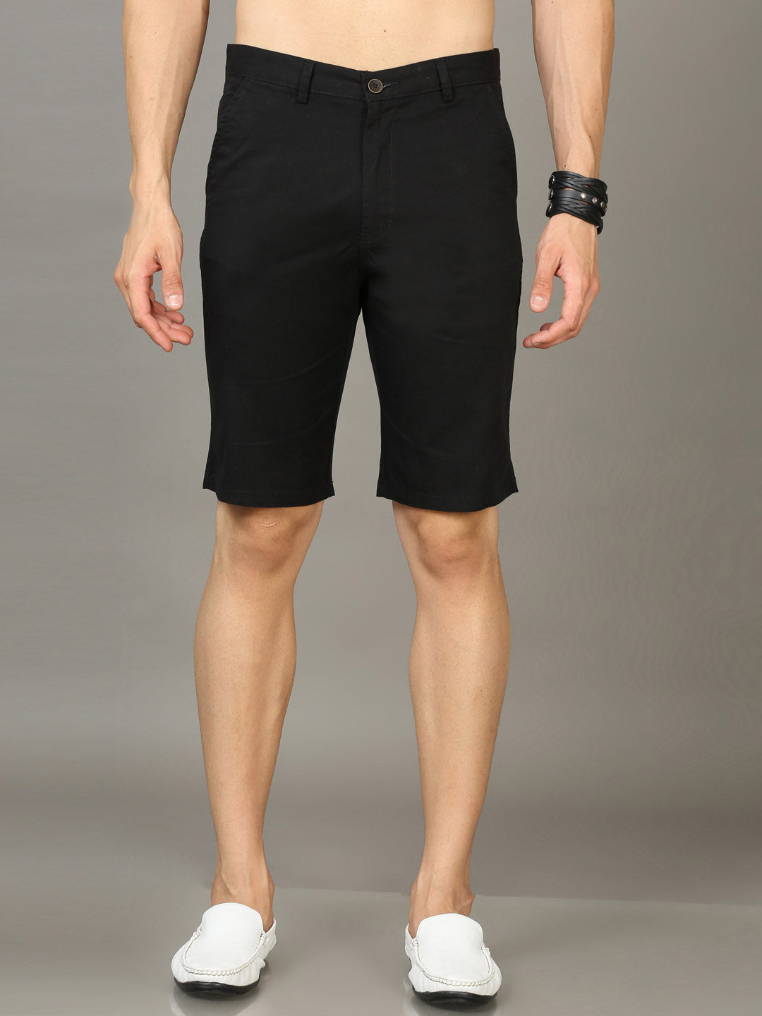 Classic Black Chino Shorts Men's Shorts Bushirt   