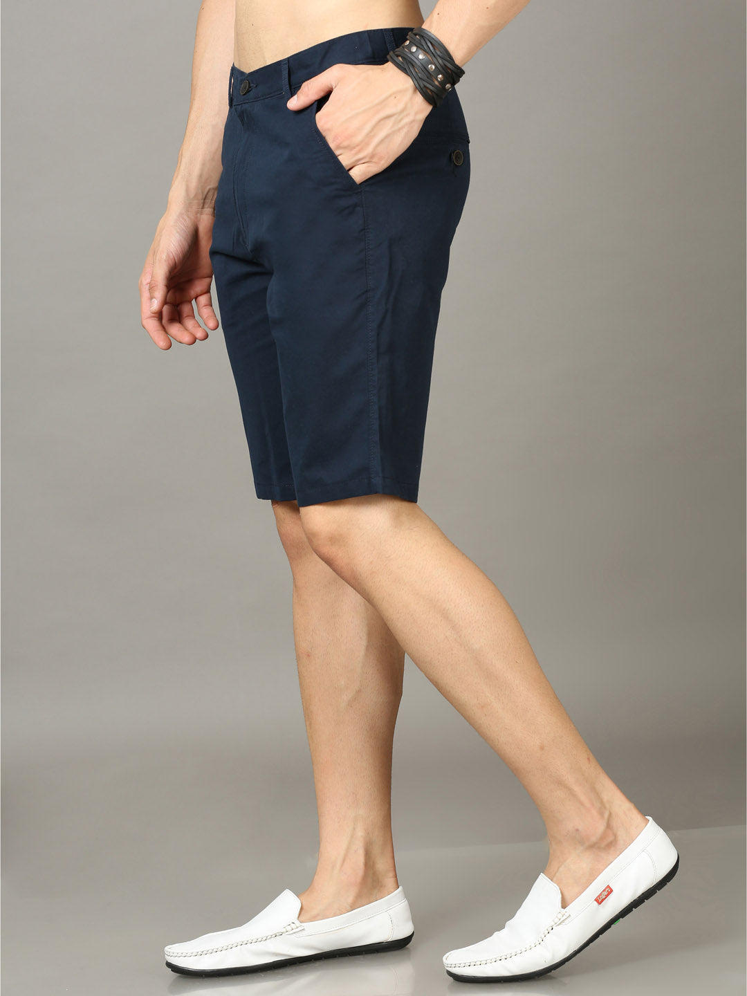 Classic Navy Blue Chino Shorts Men's Shorts Bushirt   