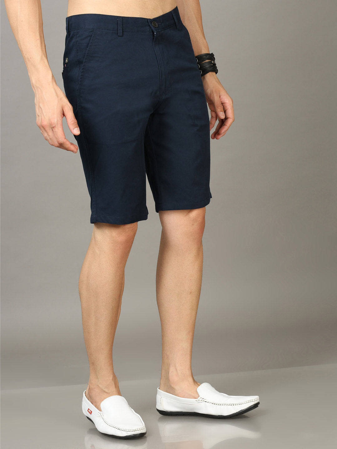 Classic Navy Blue Chino Shorts Men's Shorts Bushirt   