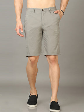 Classic Smoke Grey Chino Shorts Men's Shorts Bushirt   