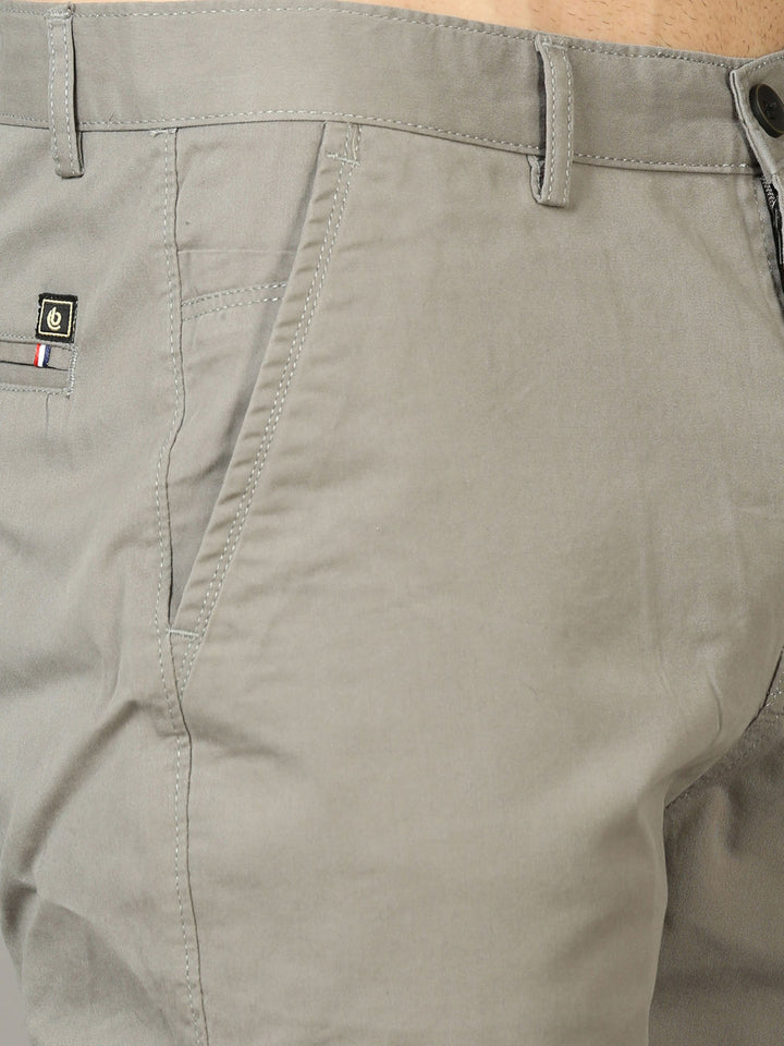 Classic Smoke Grey Chino Shorts Men's Shorts Bushirt   