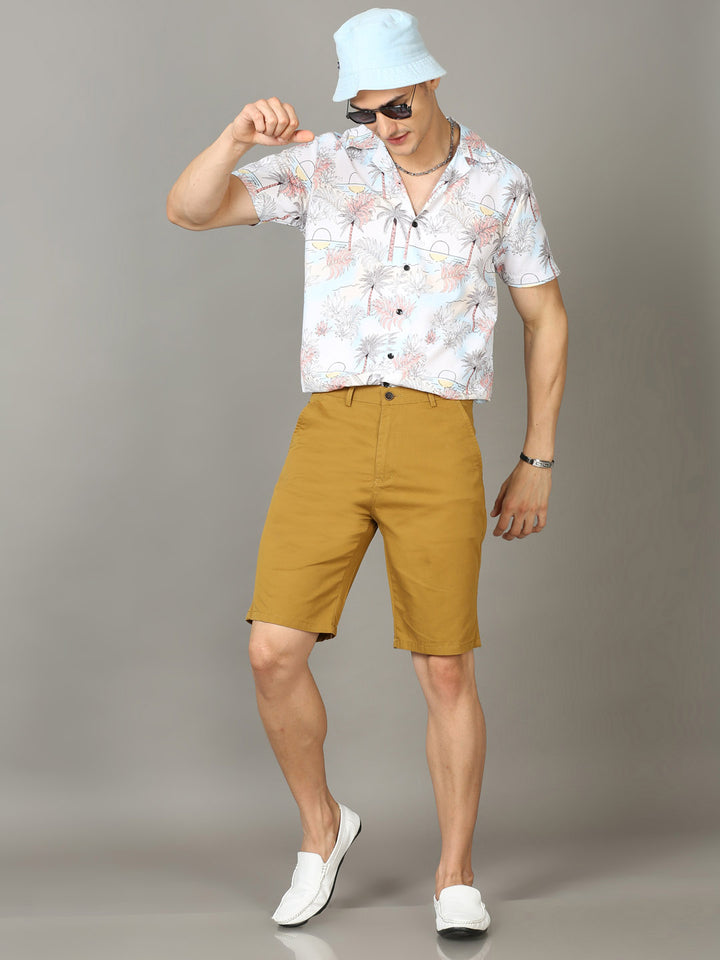 Classic Brown Chino Shorts Men's Shorts Bushirt   