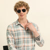 Pastel Green Regular Fit Check Shirt Checks Shirt Bushirt