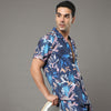 Printed Blue Night Suits Regular Size Co-Ords Bushirt   