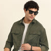 Military Green Oversize Solid Shackets Info Shackets Bushirt