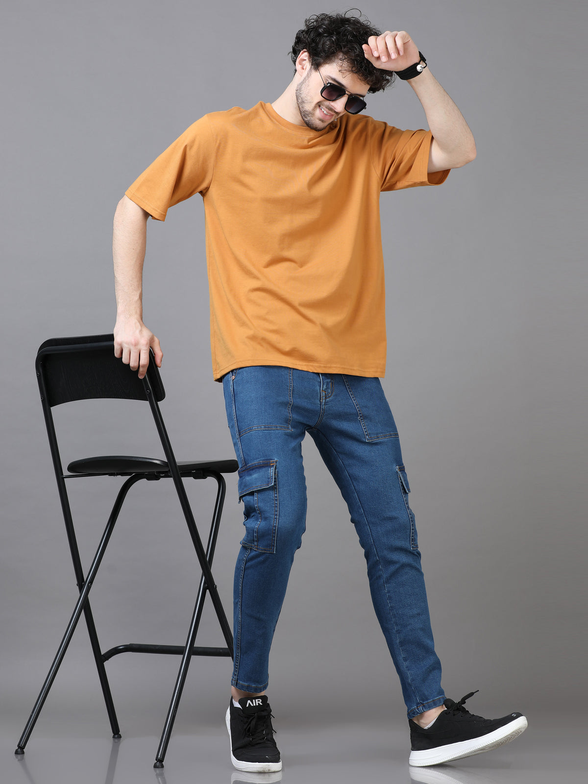 Authentic Stone Blue Cargo Jeans Cargo Jeans Bushirt   