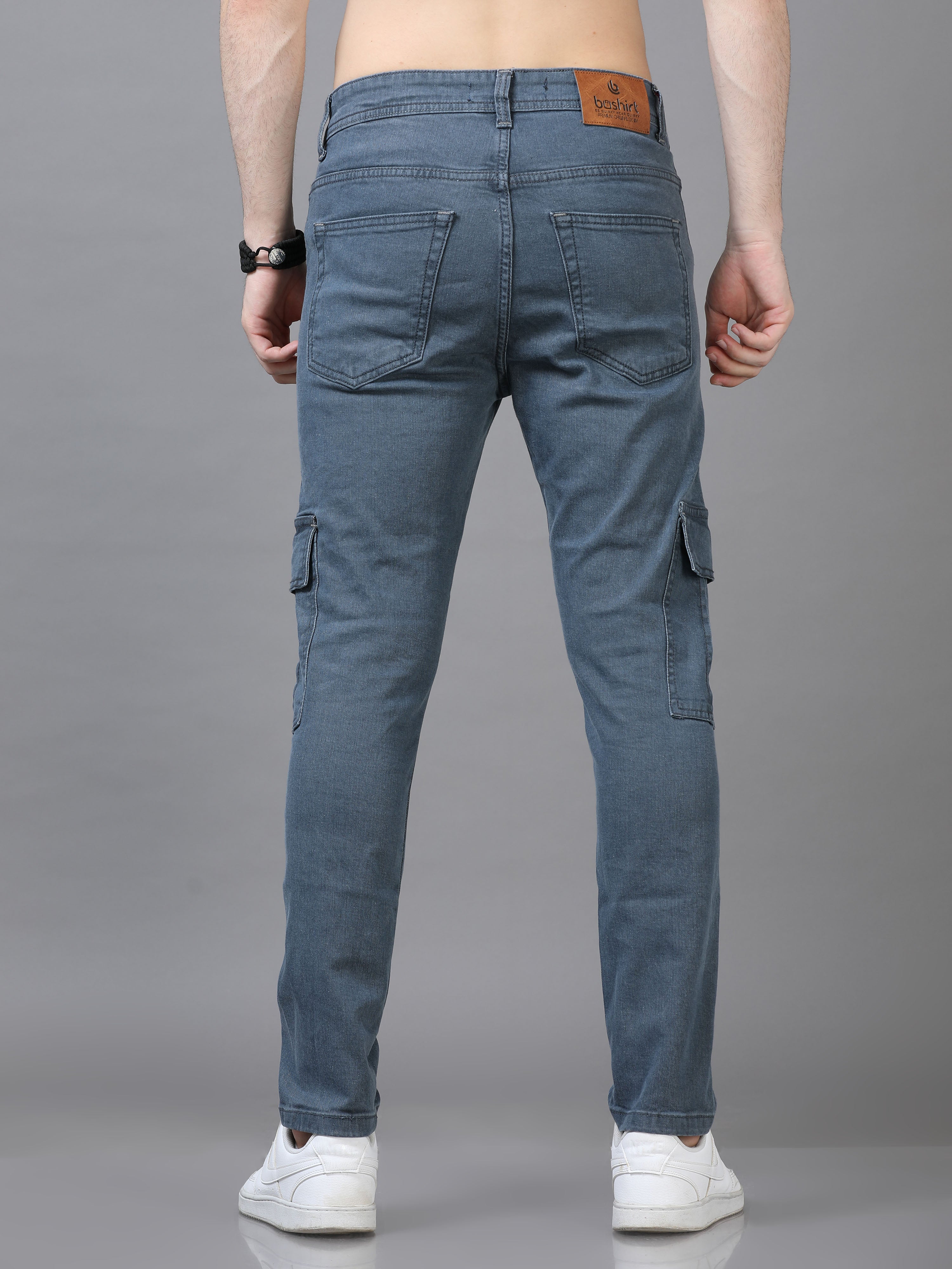 Buy SELECTED Charcoal Grey Slim Cargo Trousers - Trousers for Men 1125225 |  Myntra