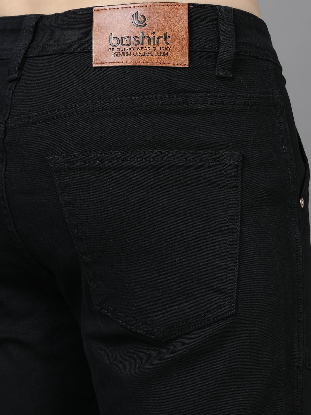 Authentic Jet Black Cargo Jeans Cargo Jeans Bushirt   