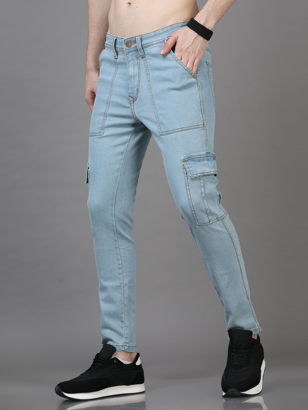 Authentic Ice Blue Cargo Jeans Cargo Jeans Bushirt   